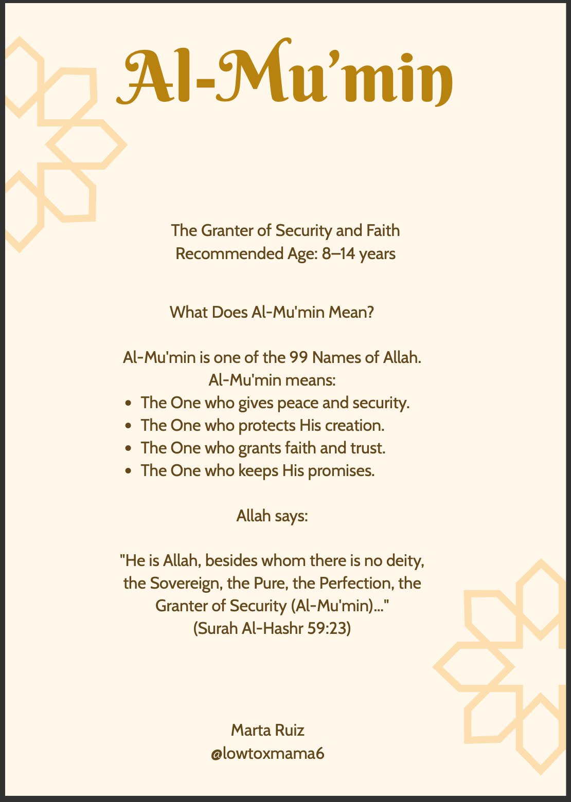 Al-Mu'min activity book